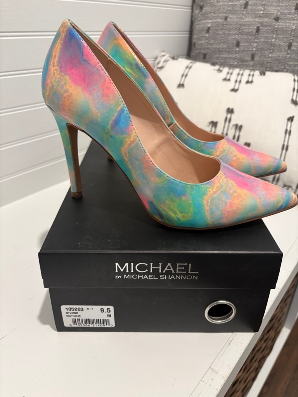 Michael Shannon Pastel Iridescent Pointed-Toe Stilettos